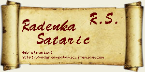 Radenka Satarić vizit kartica